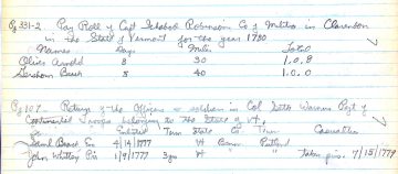 ROBINSON's Co. payroll 1780